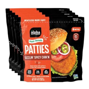 Alpha Frozen Foods Spicy Chik n Meatless Breaded Patties