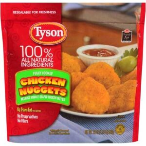Tyson Fully Cooked Breaded Nugget Shaped Chicken Patties